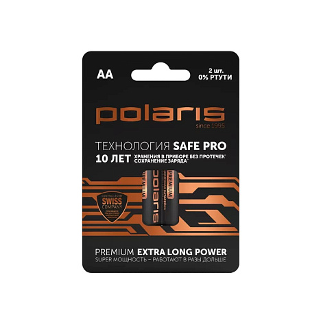 Батарейки щелочные Polaris PB AA (LR6) (2шт) Premium - фото №0