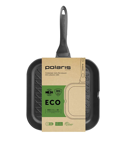 Сковорода гриль Polaris ECO collection-28G без крышки Ø28 см - фото №2